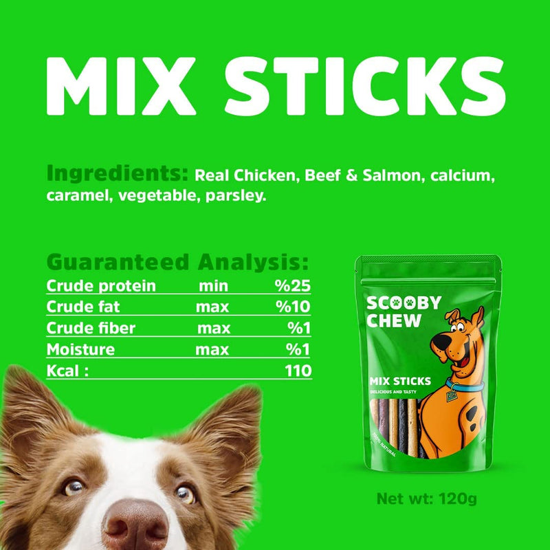 Scooby Chew Mixed Stick Dog Treats 150G