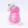 Pink Padded Winter Dog Jacket with Fur Hood