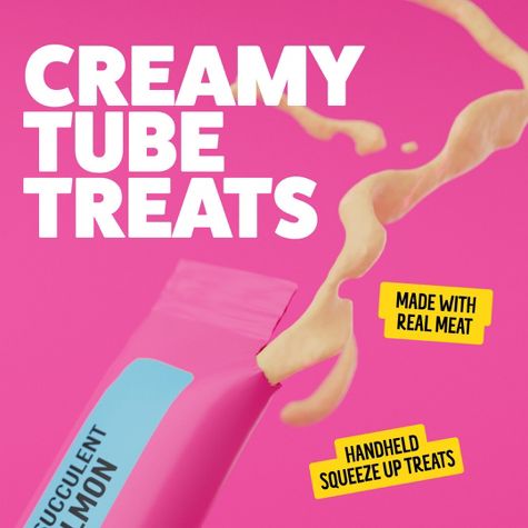 Bonkers Licky Tubes Grain-Free Wet Salmon Flavored Lickable Cat Treats, 4 tubes