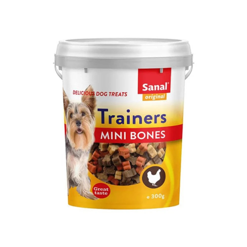 Sanal Trainers Mini Bones Dog Treats with Chicken 300G