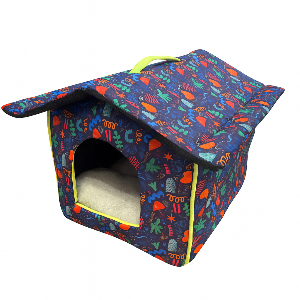Cozy Collapsible Pet House with Removable Top for Easy Access