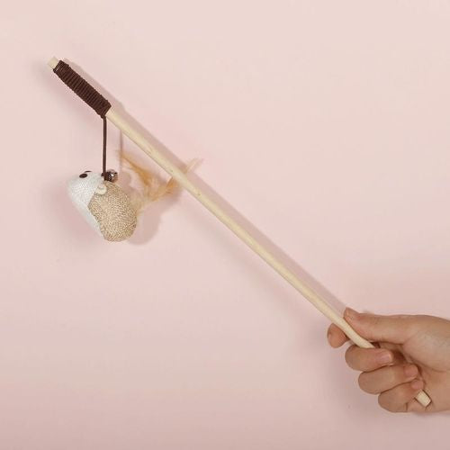 Cat Stick Toy with Mouse