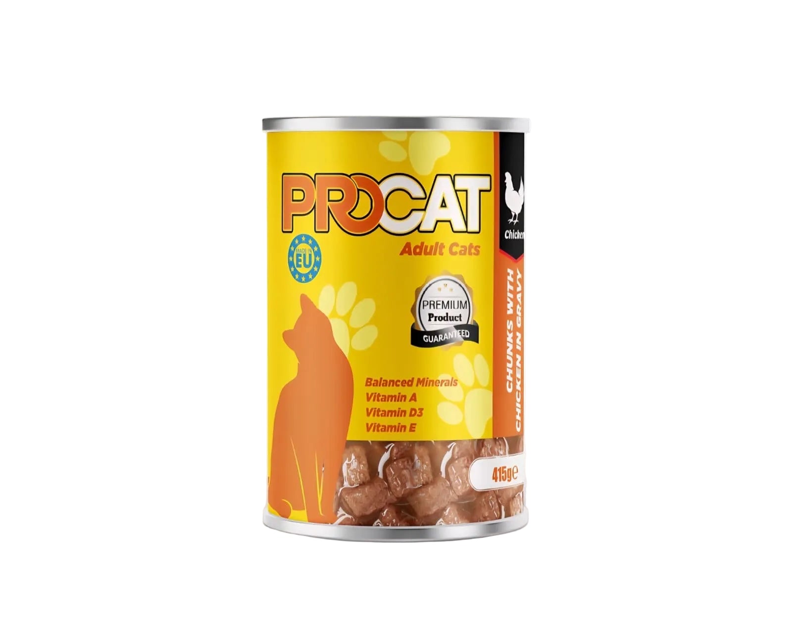 Pro Cat Wet Food For Adult in Chunks in Gravy with Chicken 415G