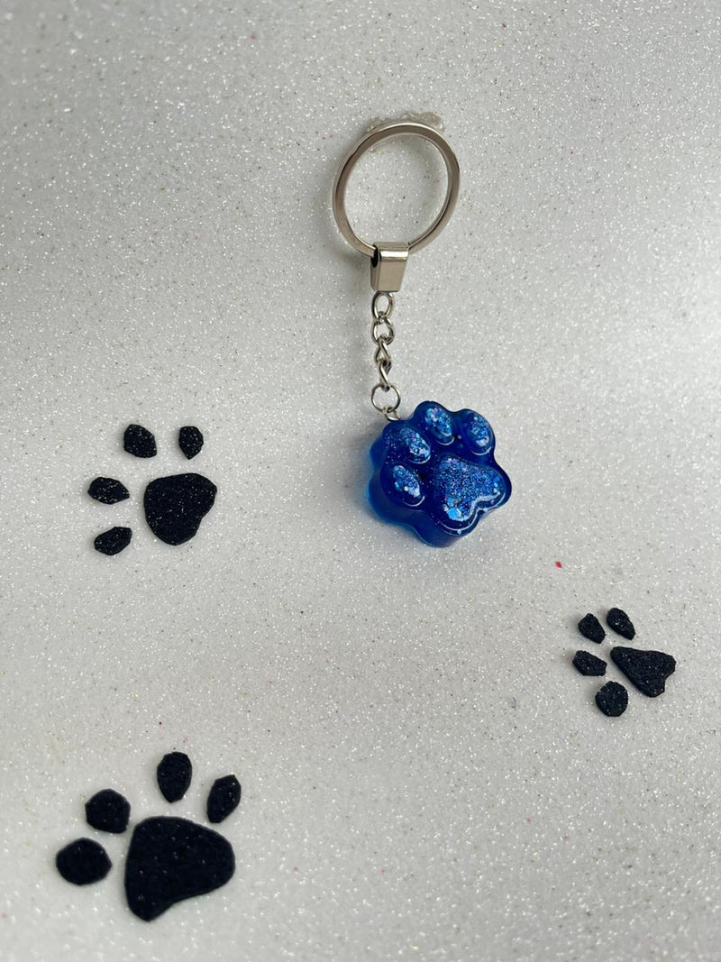 Paws Resin Keychain in Blue - PetYard