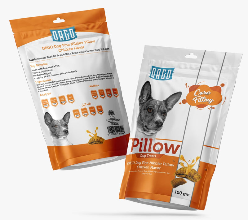 ORGO Pillow Dog Treats with Chicken 100gm - PetYard