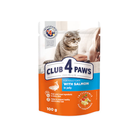 Club 4 Paws For Adults with Salmon in Jelly - 100G