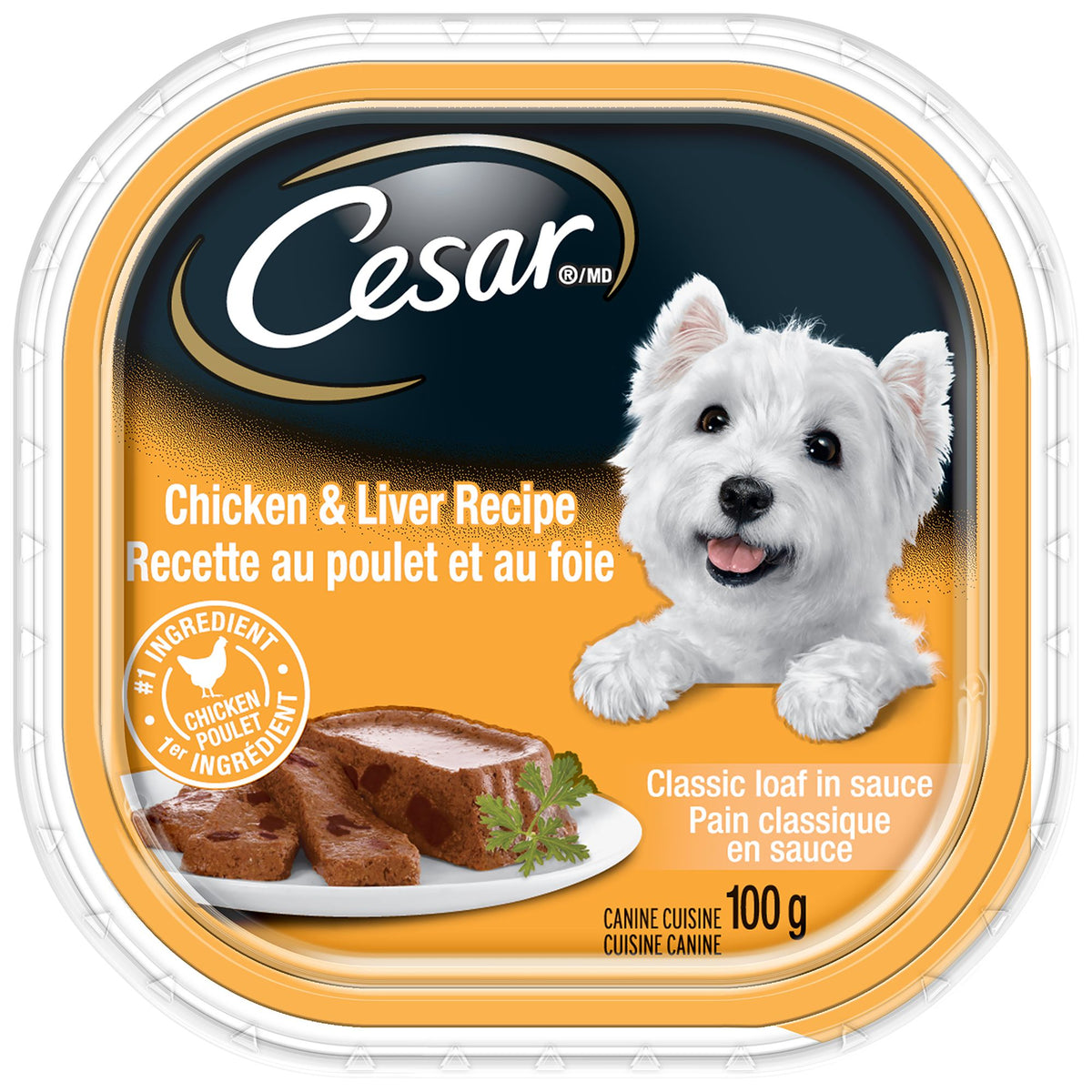 Cesar Classic Loaf in Sauce Soft Wet Dog Food 100G