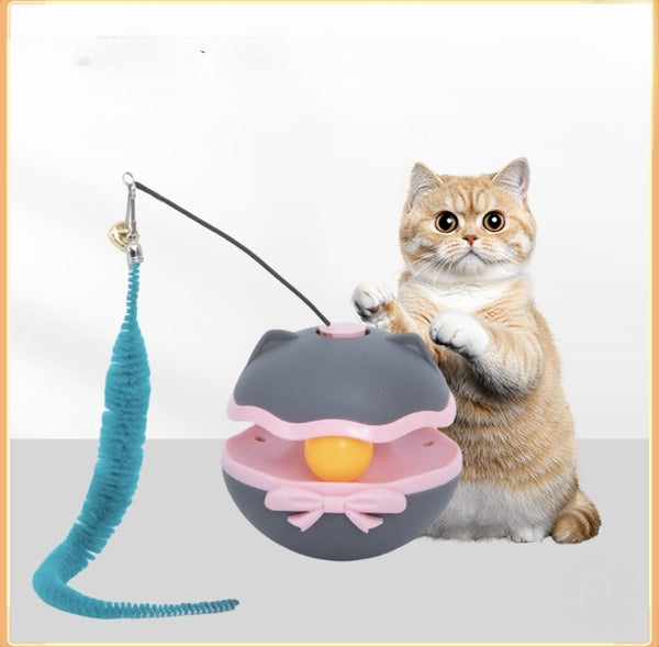 Bouncy Cat Ball Toy with Wand