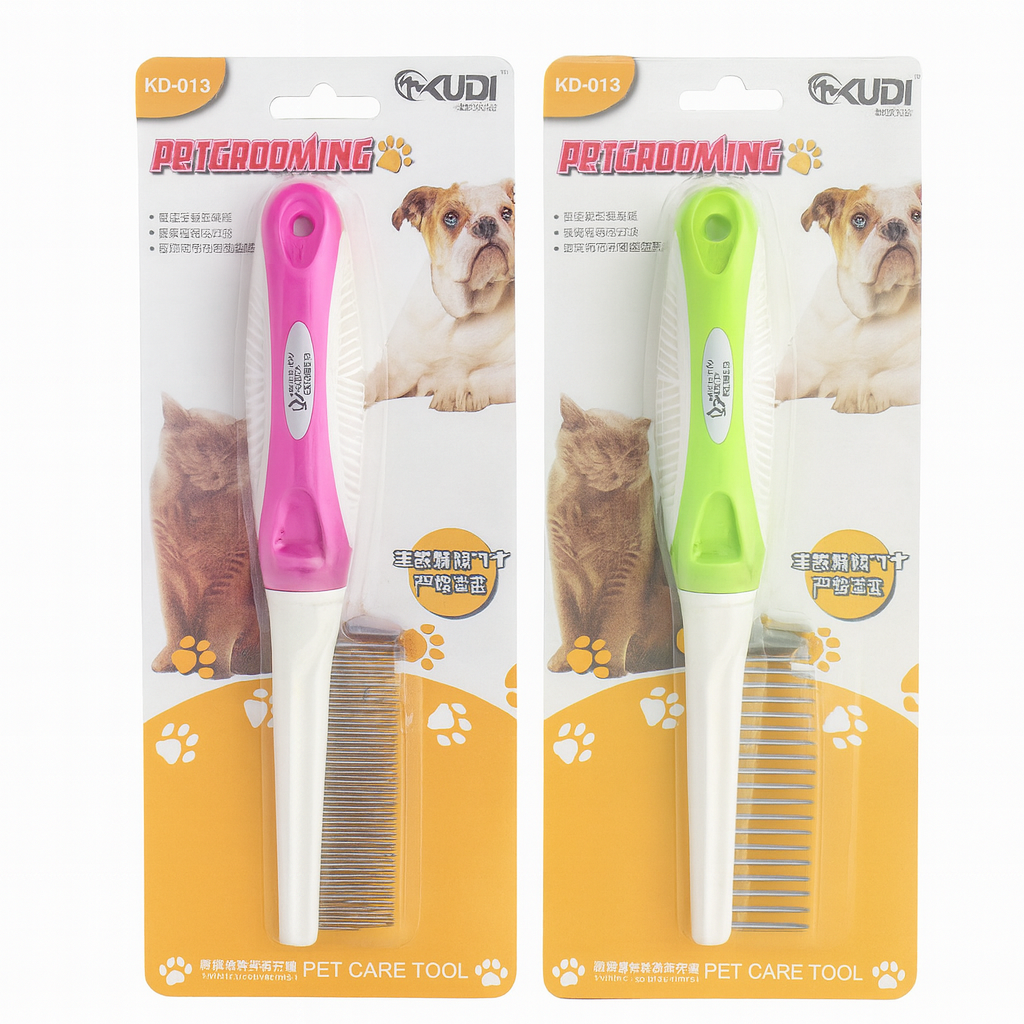 Kudi Pet Grooming Comb Stainless Steel Comb for Cats & Dogs