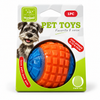 Nunbell Interactive Textured Chew Ball Dog Toy – Orange & Blue