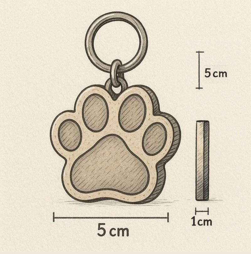 Blue Glitter Paw Keychain – Stylish Accessory for Pet Parents