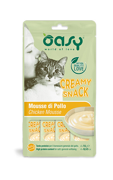 Oasy Chicken Mousse Creamy Cat Treats 4x15G