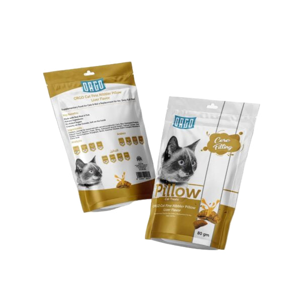 ORGO Pillow CAT Treats with Liver 80 gm