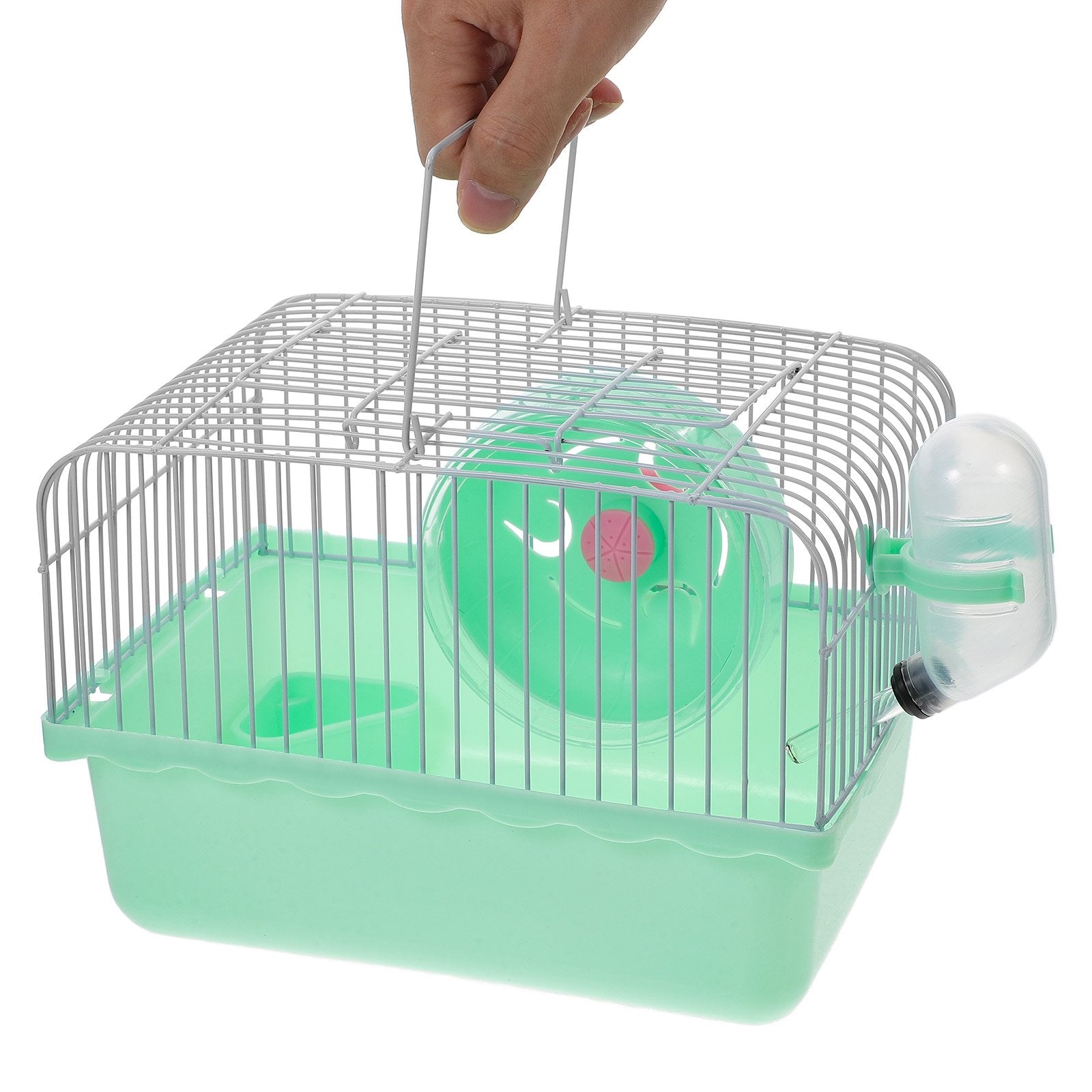 Green Portable Cage for Small Animals, suitable for Hamsters and Chinchillas