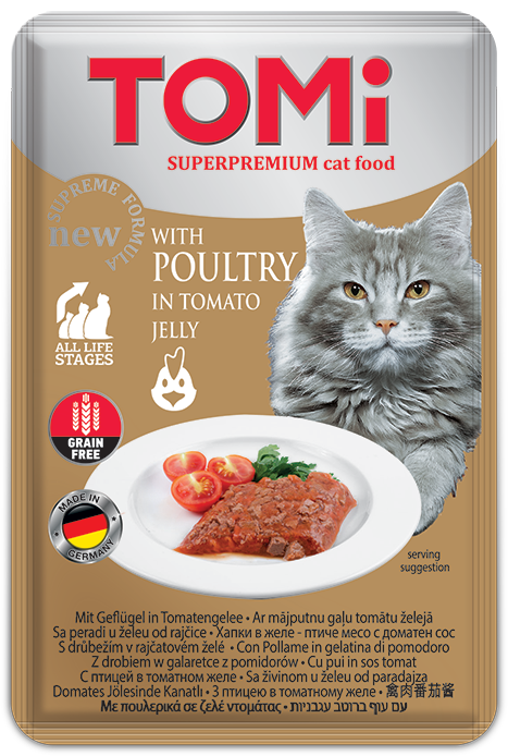 Tomi with Poultry In Tomato in Jelly Cat Wetfood (100G)