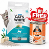 Cat’s White 10L Cat Litter + FREE Royal Pet Salmon Wet Food 400g