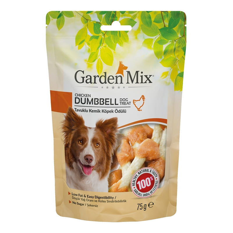 Garden Mix Dog treat Dumbbell  With Chicken 75g