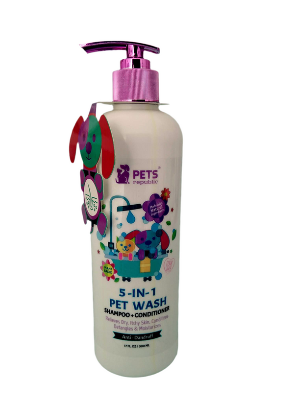 Pets Republic Shampoo 5-in-1 (Bubble Gum) 500Ml