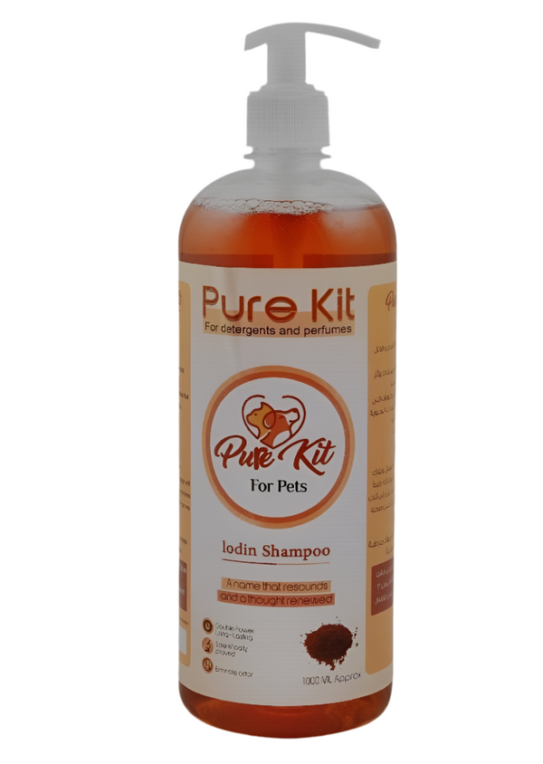 Pure Kit Shampoo For Pets 1000ml - Iodine