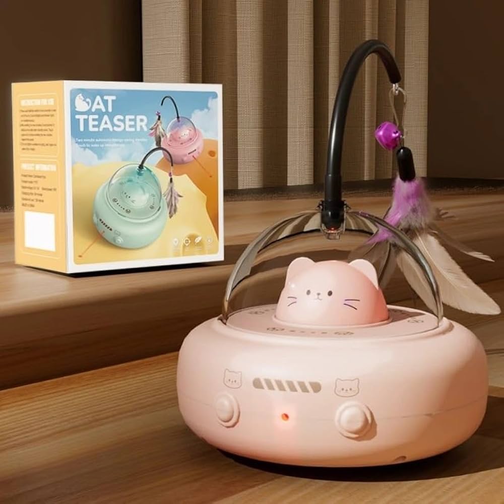 Automatic Cat Teaser Toy - Interactive Cat Toy with Laser - Random Color
