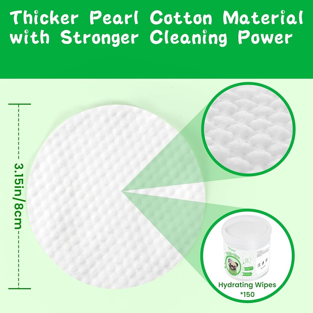 Tinioey Pet Ear Cleaning Wipes 150pcs