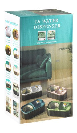 Pet Water Fountain and Food Bowl