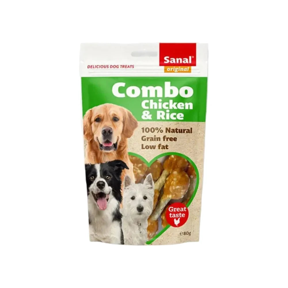 Sanal Combo Chicken & Rice Dog Treats 80G