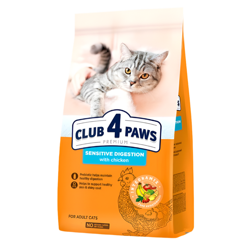 CLUB 4 PAWS Premium Sensitive Digestion With Chicken Adult Cats Dry Food 2 Kg