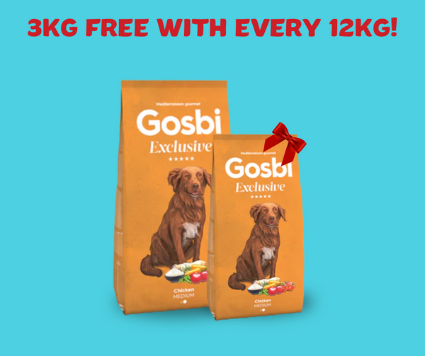 Gosbi Exclusive Adult Chicken Medium Dogs 12KG + Free 3KG Pack 🎁