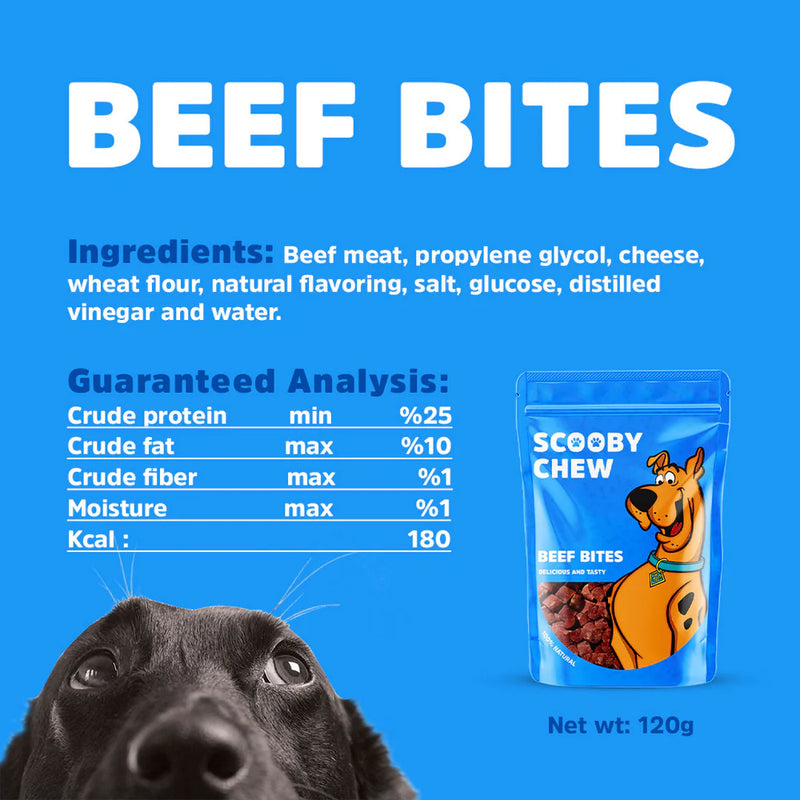 Scooby Chew Beef Bite Dog Treats 150G