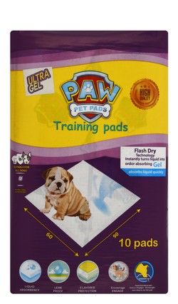 Paw Ultra Gel Anti-Bacterial Dog Training Pads 10 Sheets (60x90cm)