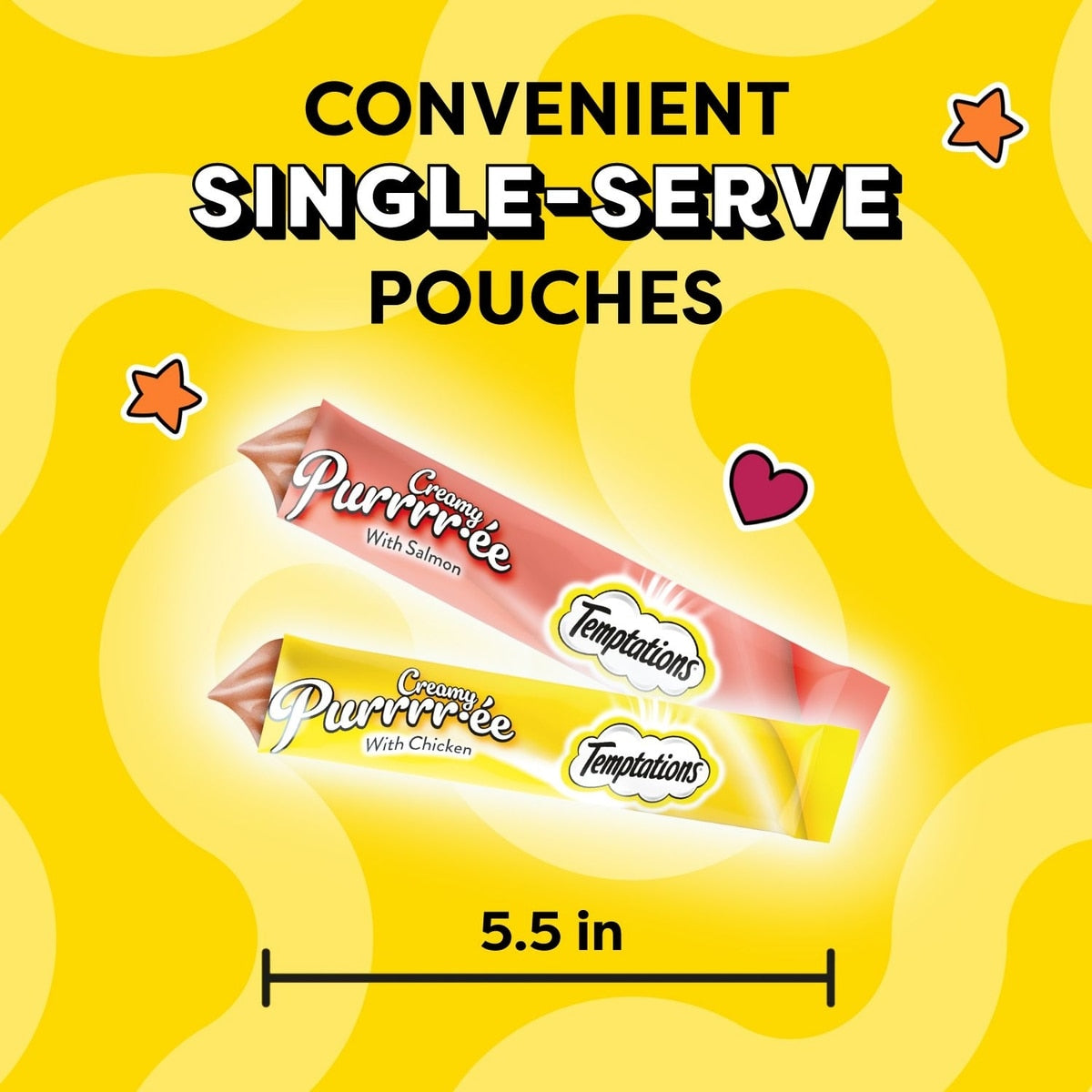 Temptations Creamy Puree Salmon & Chicken Variety Pack Lickable Cat Treats, 12G, 16 count