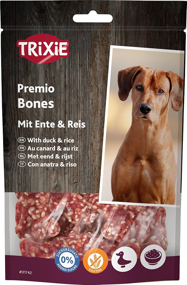 Trixie Premio Rice Duck Bones Dog Treats 80g