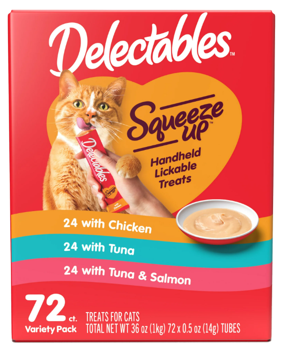 Squeeze Up Interactive Lickable Wet Cat Treat Variety Pack