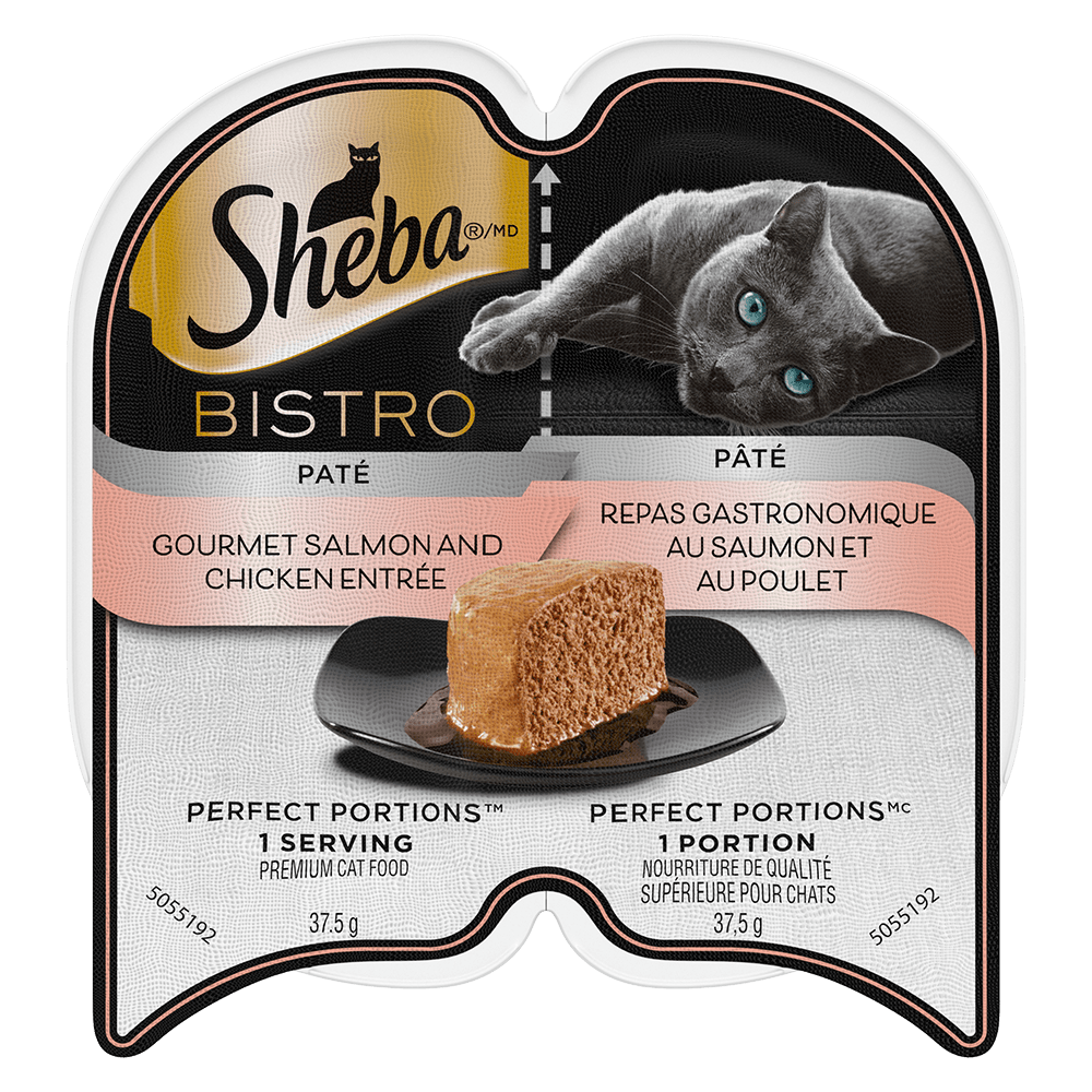 SHEBA Bistro Perfect PORTIONS Wet Cat Food Patè Chicken & Salmon , 75g