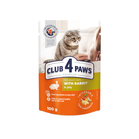 Club 4 Paws For Adults with Rabbit in Jelly - 100G