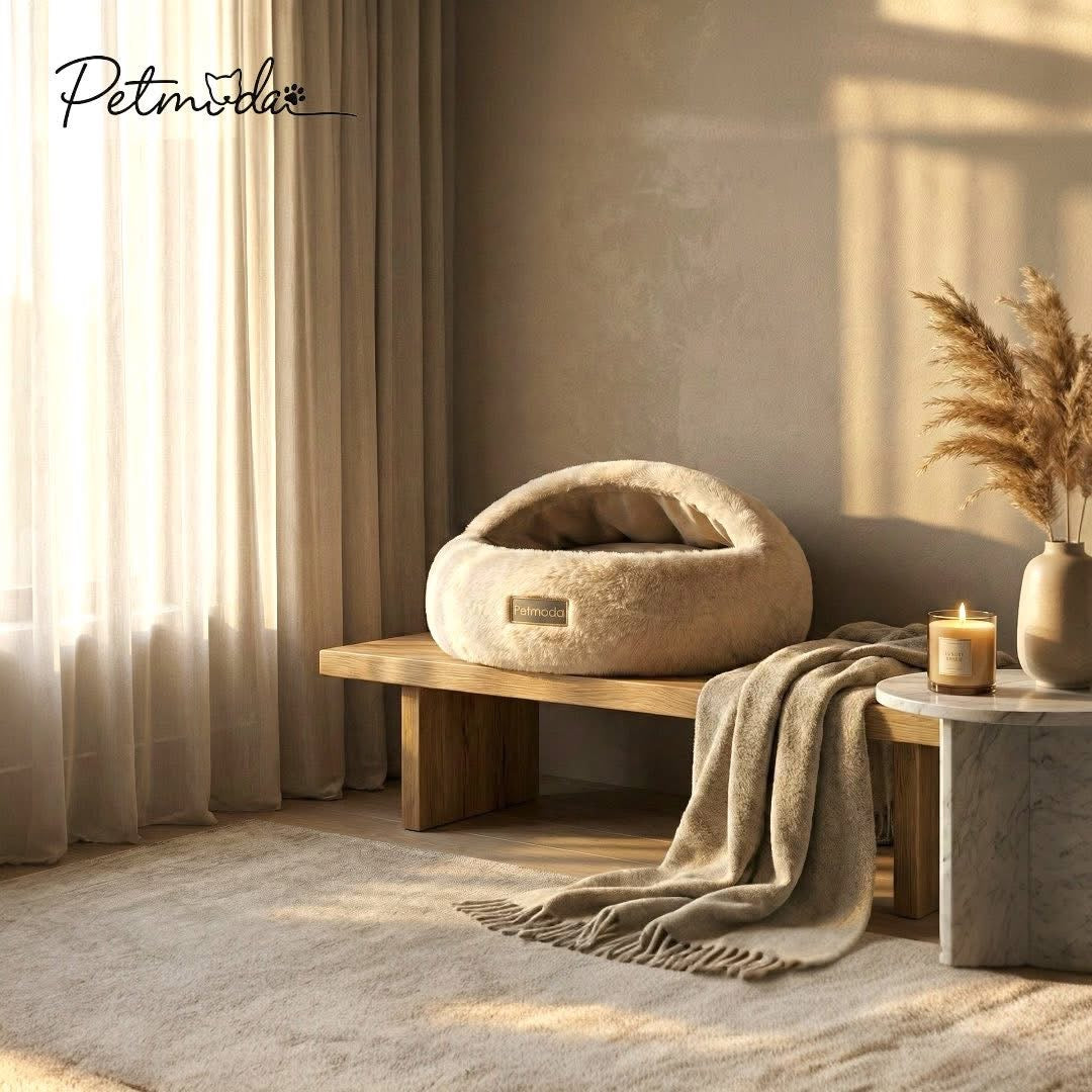 Pet Moda Cozy Cave Pet Bed Round Plush Design 50x20cm