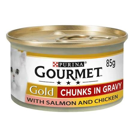 GOURMET® Gold  Salmon & Chicken in Gravy Wet Cat Food 85G
