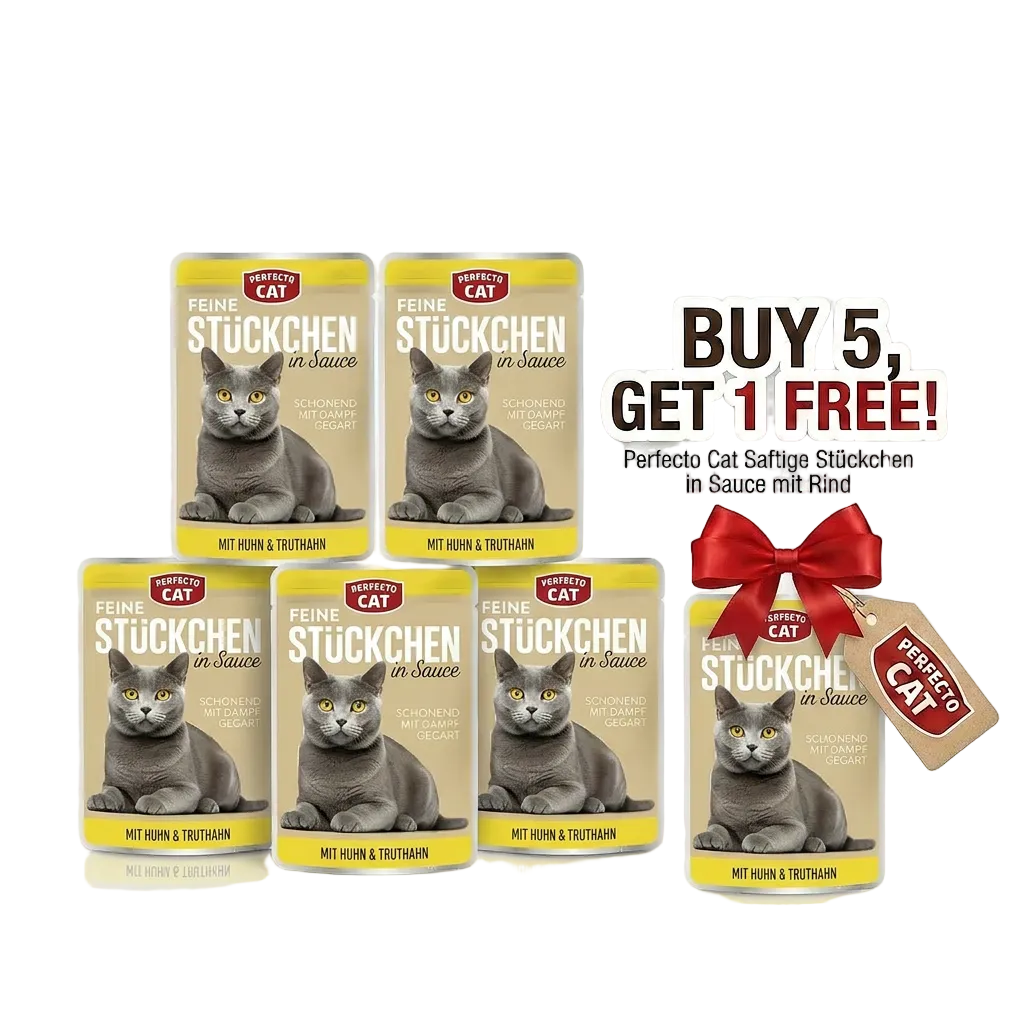 Perfecto Cat Gravy Feine Stuckchen in Chicken & Turkey 100G - Buy 5 Get 1 FREE!