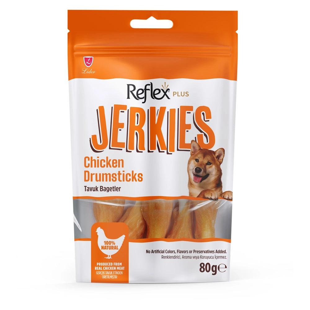 Reflex Jerkies Chicken Drumsticks Dog Treats 80G