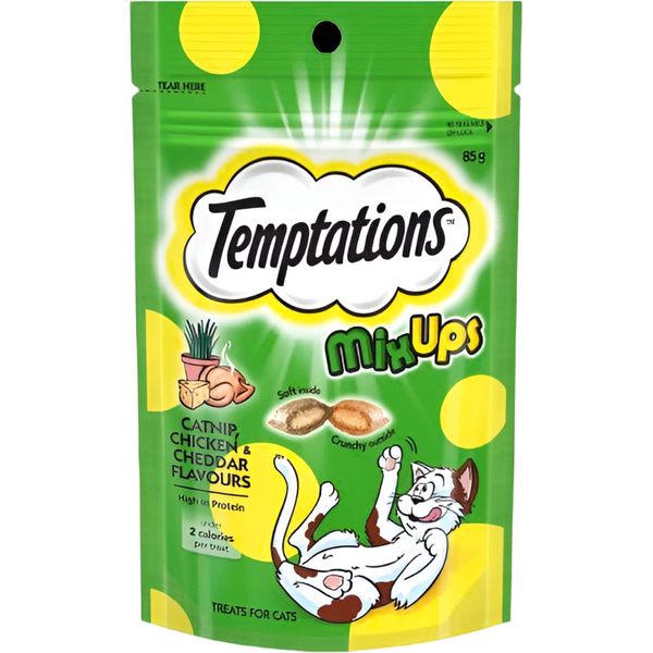 TEMPTATIONS™ MixUps Catnip, Chicken and Cheddar 85g