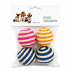 PET THING 4-Pack Sisal Rope Ball Set – Interactive Scratching & Chase Toys for Cats & Dogs