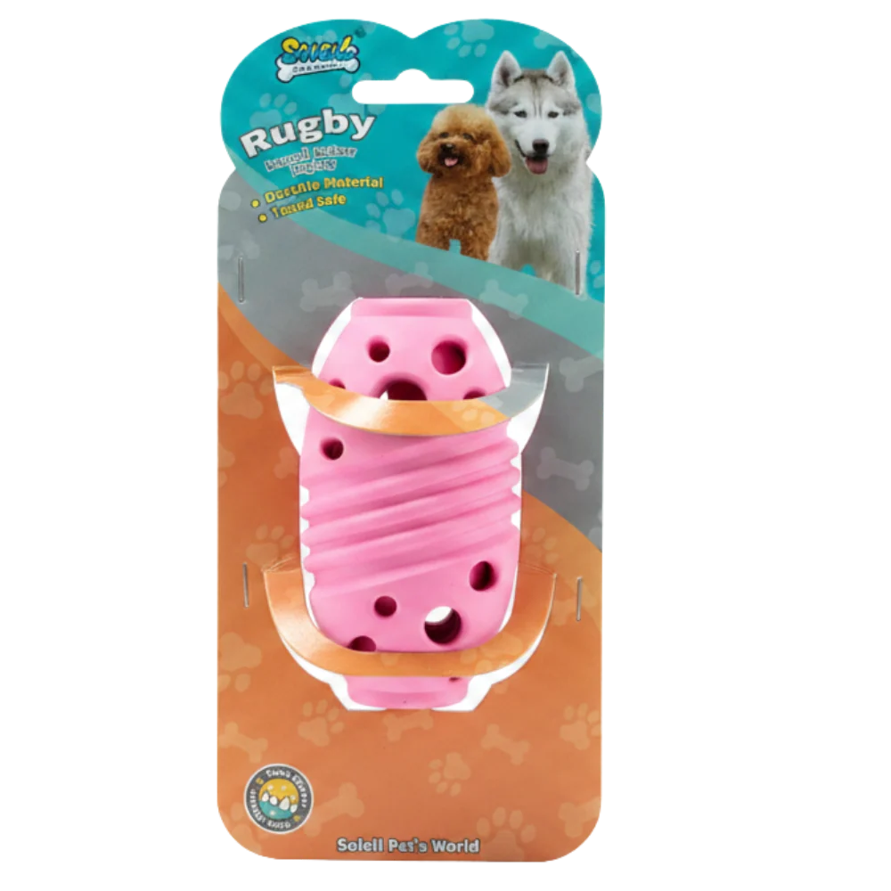 Soleil Pet's World Rugby Natural Rubber Blue Dog Toy