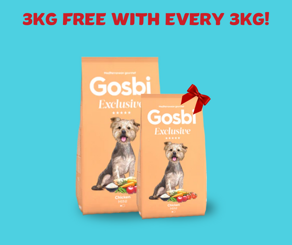 Gosbi Exclusive Adult Chicken Mini Dogs 2KG + Free 2KG Pack 🎁