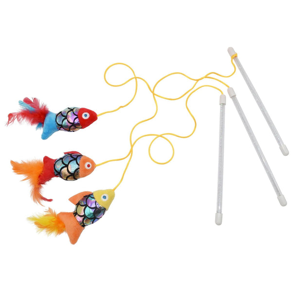 Multipet Goldfish Wand Cat Toy, Wand Cat Toy Stick