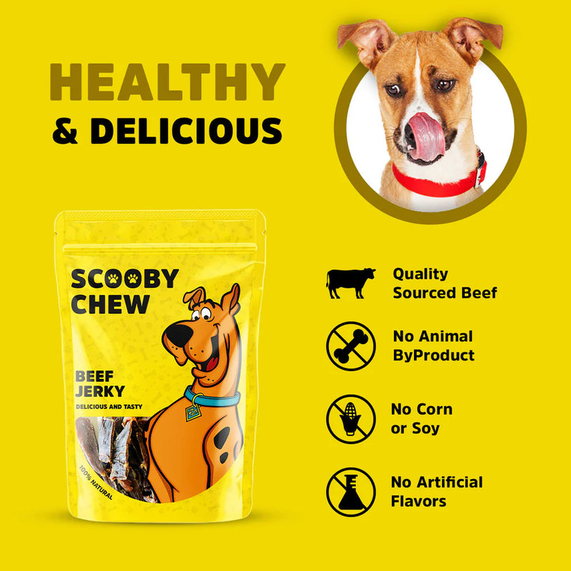 Scooby Chew Beef Jerky Dog Treats 150G