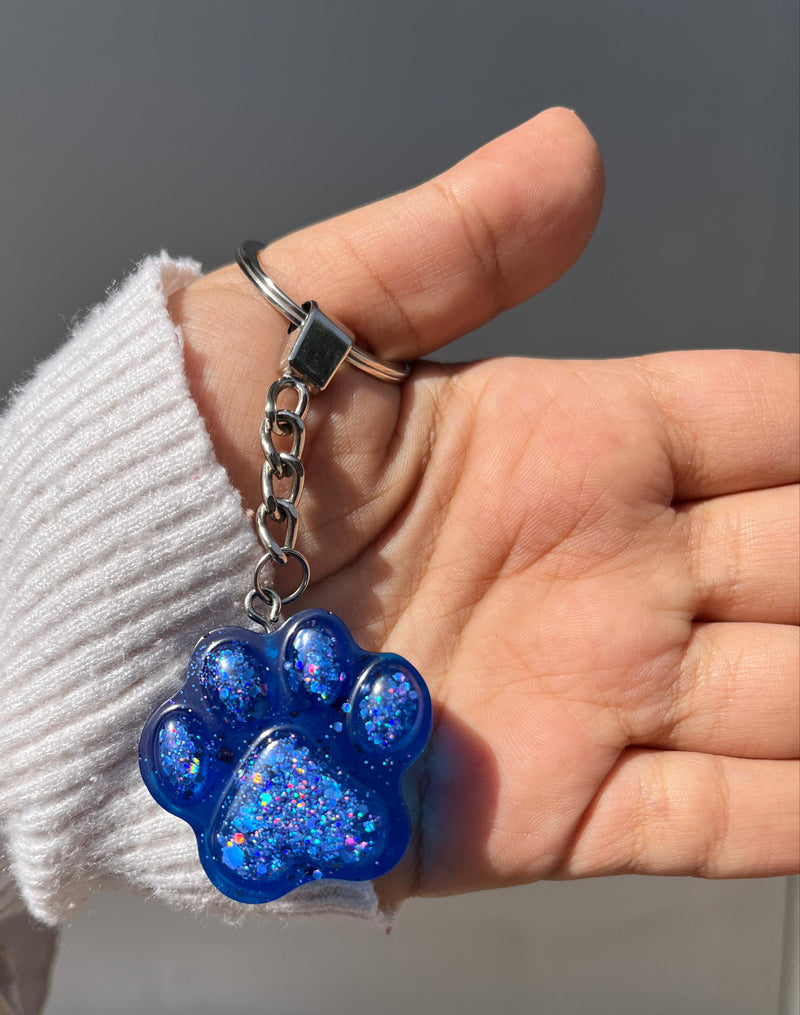 Paws Resin Keychain in Blue - PetYard