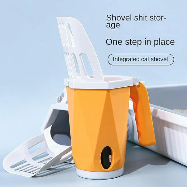 Cat litter Scoop with garbage can Size: 26*14*11cm