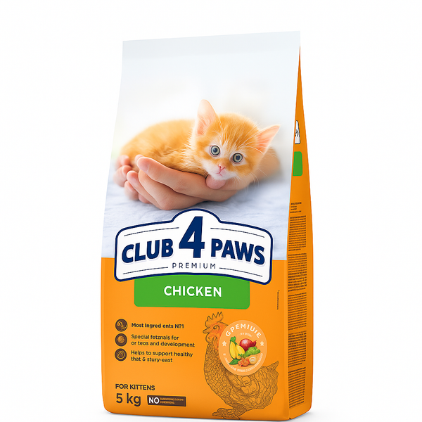 CLUB 4 PAWS Premium Kittens With Chicken Dry Cat Food 5 kg