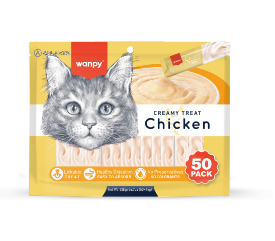 Wanpy Cat Creamy Treat Chicken  Flavor